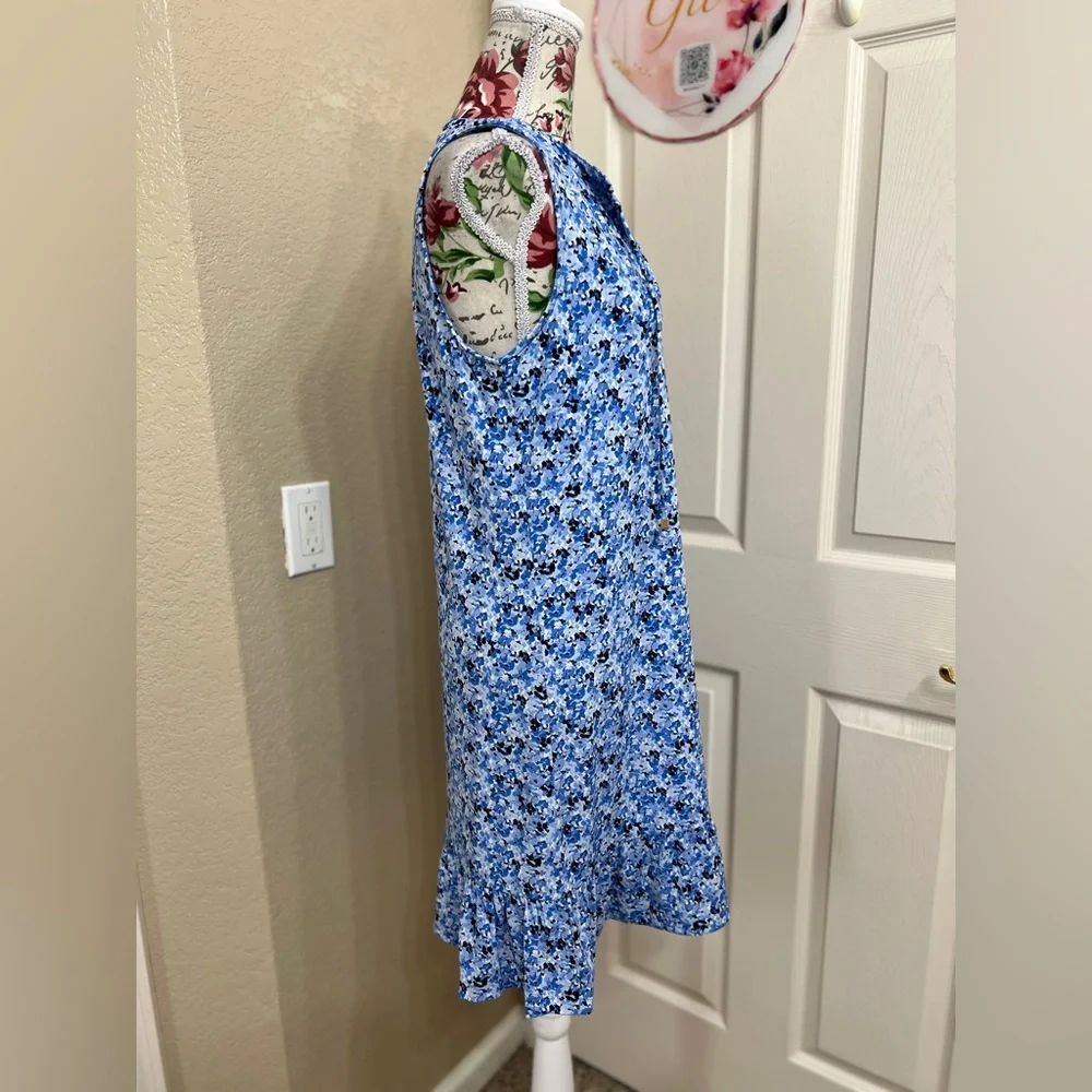 Michael Kors Blue and White Floral Dress